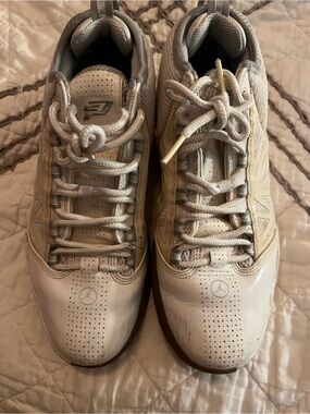 Jordan Men’s Athletic Sneakers in Light Beige and Gray